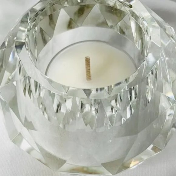 SHANNON Crystal Clear Prism Faceted Votive Candle/Tea Light Holder NWT - Picture 4 of 6
